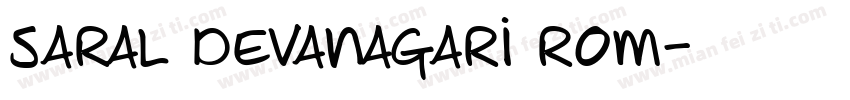 Saral Devanagari Rom字体转换